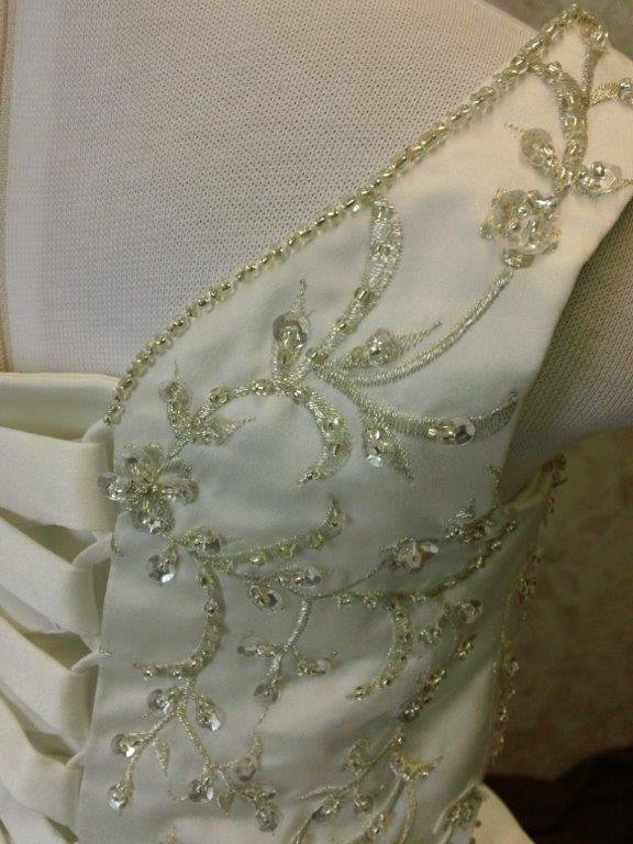 flower girl wedding dress embroidered flowers